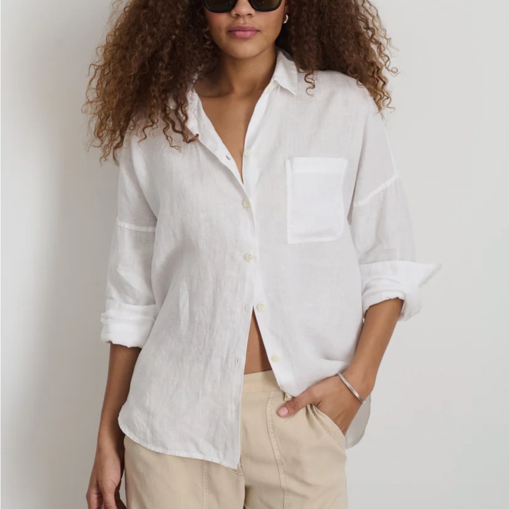 Alex Mill Jo White Linen Button Down Shirt S